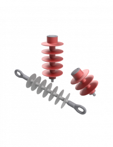 Tension, post and supporting line insulators