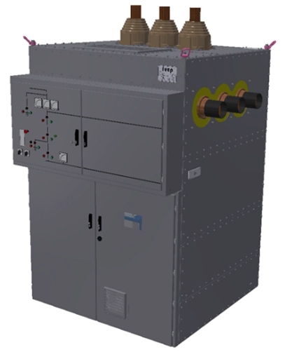 Two-level high-voltage MVSI-CB switchgear for a foundry operation